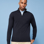 Henbury Zip Neck Sweater
