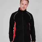 Piped microfleece jacket