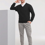 Men's V-Neck Knitted Pullover