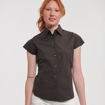 Women's short sleeve easycare fitted stretch shirt