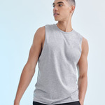 High neck slash armhole vest