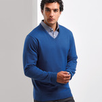 Premier Knitted Cotton Acrylic V Neck Sweater