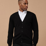 Henbury Lightweight Cotton Acrylic V Neck Cardigan