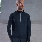 Tombo Long Sleeve Zip Neck Performance Top