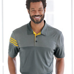 Heathered 3-Stripes Colorblocked Polo